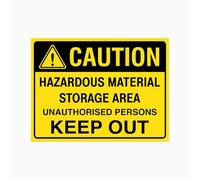 CAUTION HAZARDOUS MATERIAL STORAGE AREA UNAUTHORISED PERSONS KEEP OUT Sign Workplace Metal Tin Sign 8 x 12 inch for Industrial & Commercial Series