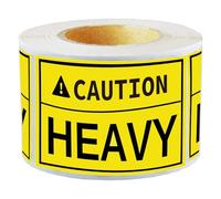 Caution Heavy Sticker, 2 x 3 inch Fluorescent Yellow Heavy Special Handling Shipping Pallet Label Stickers for Shipping and Packing 300 Pcs
