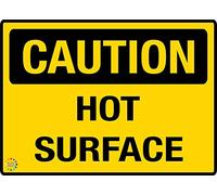 Caution Hot Surface Sign Tin Sign Metal Plaque 12x8 Inches