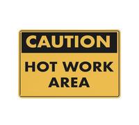 Caution Hot Work Area Sign Safe Sign, Signs Outdoor, 12 X 8 In, Sign For Home, Business, Driveway Alert