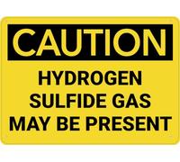 Caution Hydrogen Sulfide Gas May Be Present Sign Tin Sign Great For Garden And Yard Wall Decor for garage,bar,restaurant,living room,bedroom,kitchen,cafe 8×12 INCH