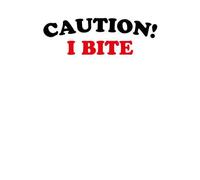 Caution! I Bite Sweatshirt - White - L - White