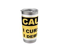 Caution I Curse When I Debug Code - Funny Programmer Design Stainless Steel Insulated Tumbler