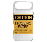 Caution I have no filter Funny sarcastic Rage Men Women Case for iPhone Air
