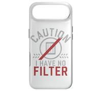 Caution I have no filter Funny sarcastic Rage Men Women Case for iPhone Air