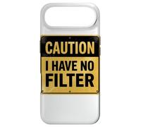 Caution I have no filter Funny sarcastic Rage Men Women Case for iPhone Air