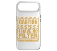 Caution I have no filter Funny sarcastic Rage Men Women Case for iPhone Air