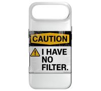 Caution I have no filter Funny sarcastic Rage Men Women Case for iPhone Air