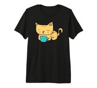 Caution I Have No Filter Sarcastic Funny Cat Coffee Premium T-Shirt