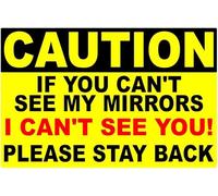 Caution If You Can't See Mirror I Can't See You Decal Warning Metal Sign Tin Signs Aluminum Plaque for Outdoors Use Yard Farm Fence Home Wall Decor 8x12 inch