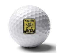 Caution INTJ Warning Sign Golf Balls for Men Golfers Distance Straighter Shots Funny Ball