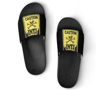 Caution INTJ Warning Sign Unisex Slippers Bath Pool Shower Slide Indoor House Slipper Outdoor Shoes Sandal
