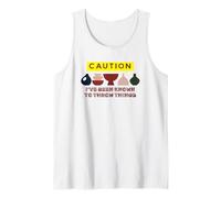 Caution I've Been Known to Throw Things Funny Ceramic Arts Tank Top