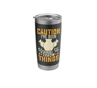 Caution I've Been Known to Throw Things Stainless Steel Insulated Tumbler