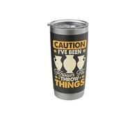 Caution I've Been Known to Throw Things Stainless Steel Insulated Tumbler