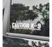 Caution K-9 Temperature Controlled and Monitored Car Sticker Funny Bumper Decal for Auto, Truck, Motorcycle, Car Windows Decals (25cm, White)