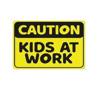 Caution Kids At Work Sign Safety Restriction Alert Attention Caution Warning Notice Aluminum Metal Tin Sign 12x16 Inch Plate