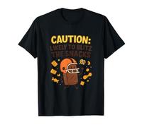 Caution Likely to Blitz The Snacks Football Humor T-Shirt