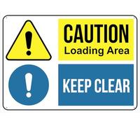 Caution Loading Area Keep Clear Sign 12X8 Inch Tin Sign Great For Garden And Yard Wall Decor
