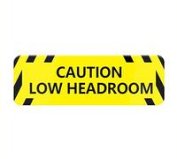 Caution Low Headroom Sign,Metal Tin Sign Safety Informative Sign With Symbols Great For Home Office Business 4×16 Inch