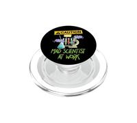Caution Mad Scientist At Work Funny Science Scientist's PopSockets PopGrip for MagSafe