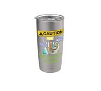 Caution Mad Scientist At Work Funny Science Scientist's Stainless Steel Insulated Tumbler
