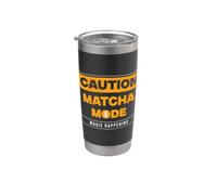 Caution Matcha Mode Magic Happening Funny Matcha Tea Drinker Stainless Steel Insulated Tumbler