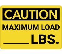 Caution Maximum Load Sign Rust Free Aluminum Easy To Read & Sturdy Keep Out Outdoor Metal Signs For Home Farm Yard for garage,bar,restaurant,living room,bedroom,kitchen,cafe 8×12 INCH