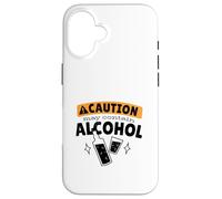 CAUTION! MAY CONTAIN ALCOHOL Funny Drinking Meme Case for iPhone 16