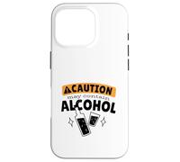 CAUTION! MAY CONTAIN ALCOHOL Funny Drinking Meme Case for iPhone 16 Pro
