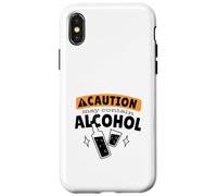 CAUTION! MAY CONTAIN ALCOHOL Funny Drinking Meme Case for iPhone X/XS