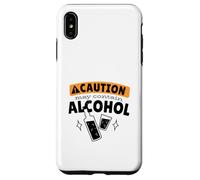 CAUTION! MAY CONTAIN ALCOHOL Funny Drinking Meme Case for iPhone XS Max
