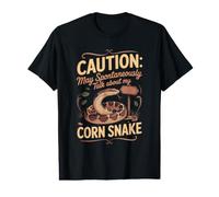 Caution May Spontaneously Talk About My Corn Snake Reptile Value Graphic T-Shirt
