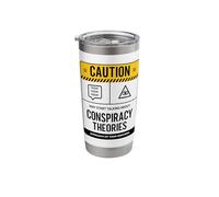 Caution May Start Talking About Conspiracy Theories Stainless Steel Insulated Tumbler