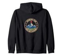 Caution May Start Yodeling Randomly Alpine Badge Women Zip Hoodie