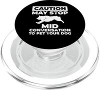 Caution May Stop Mid Conversation Dog Groomer PopSockets PopGrip for MagSafe