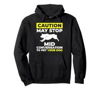 Caution May Stop Mid Conversation Dog Groomer Pullover Hoodie