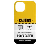 Caution May Talk About Propagation Funny Ham Radio Operator Case for iPhone 14