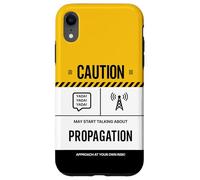 Caution May Talk About Propagation Funny Ham Radio Operator Case for iPhone XR