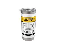 Caution May Talk About Propagation Funny Ham Radio Operator Stainless Steel Insulated Tumbler