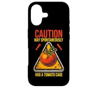 CAUTION MY SPONTANEOUSLY HUG A TOMATO CAGE Case for iPhone 17