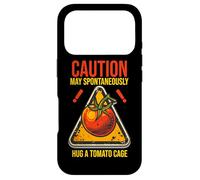CAUTION MY SPONTANEOUSLY HUG A TOMATO CAGE Case for iPhone 17 Pro