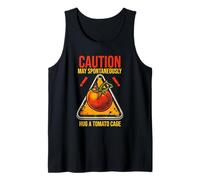 Caution My Spontaneously Hug A Tomato CAGE Tank Top