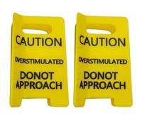 Caution Overstimulated Approach Clip,Caution Sign Hair Clip,Funny Yellow Hair Clips for Thick,Do Not Approach Caution Sign Hairs Clips,Keep Away From Warning Sign,Novelty Coworkers
