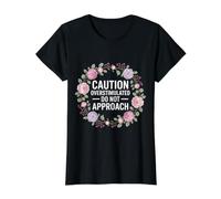 Caution Overstimulated Do Not Approach - Value Graphic T-Shirt, Women, Black, S