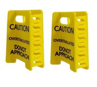 Caution Overstimulated Hair Clip, 2PCS Anti Slip Overstimulated Sign Claw Clips for Thick Hair, Funny Overstimulateds Do Not Approach Hairs Clip Women, Novelty Caution Overstimulateds Hairs Claw Clips