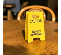 Caution Overstimulated Sign Hair Claw Clip,Hold on Partner Im over Stimulated,A Little Signs to Say I Love You,Funny Yellow Hairs Clips for Thick,Bold Gift for Coworkers and Friends (Desk Decor)