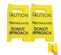 Caution Overstimulated Sign Hair Claw Clip,Yellow Caution Hair Clip,Funny Yellow Clip for Thick Hair,Do Not Approach Sign Hairs Claws Clips,Great Gift for Friends, Coworkers (one)