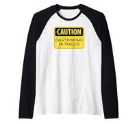 Caution Overthinking In Process Funny Introverts Joke Raglan Baseball Tee
