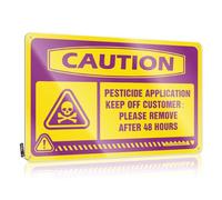 Caution Pesticide Application Keep Off With Warning For Bedroom Tin Sign